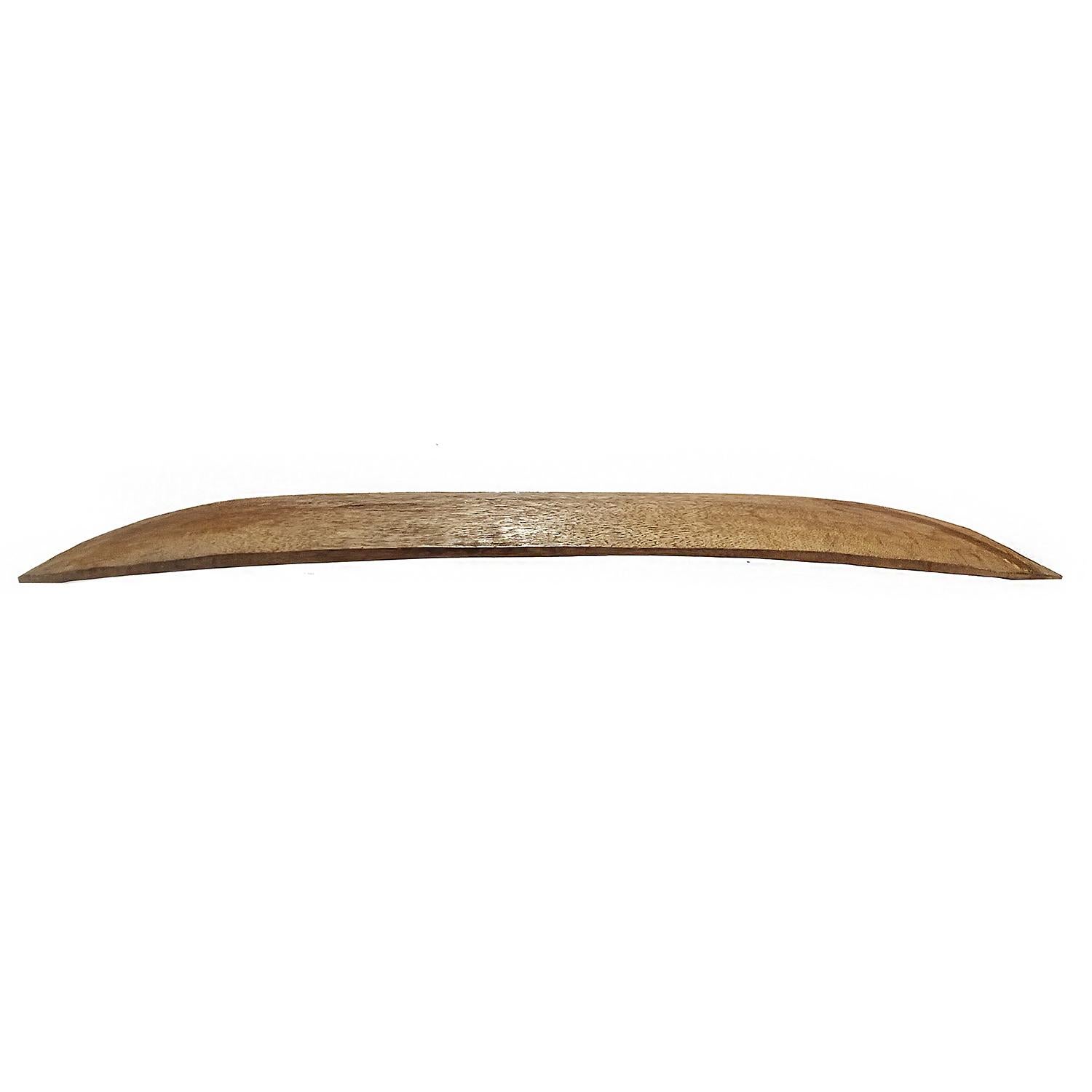 Hand-Carved Oval Wood Tray from Indonesia, Contemporary 5