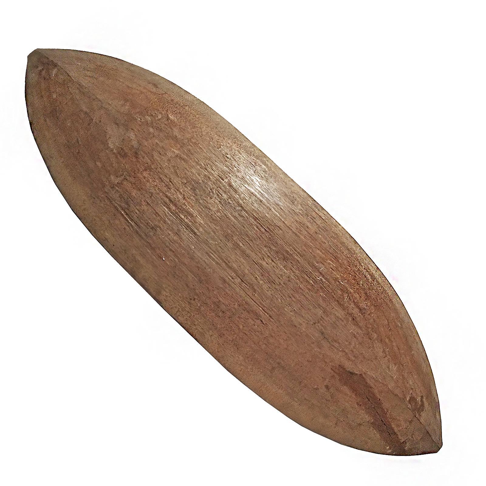 Late 20th Century Hand-Carved Oval Wood Tray from Indonesia, Contemporary