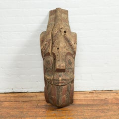 Hand Carved Painted Singa Singa Tribal Carving from the Batak People, Sumatra