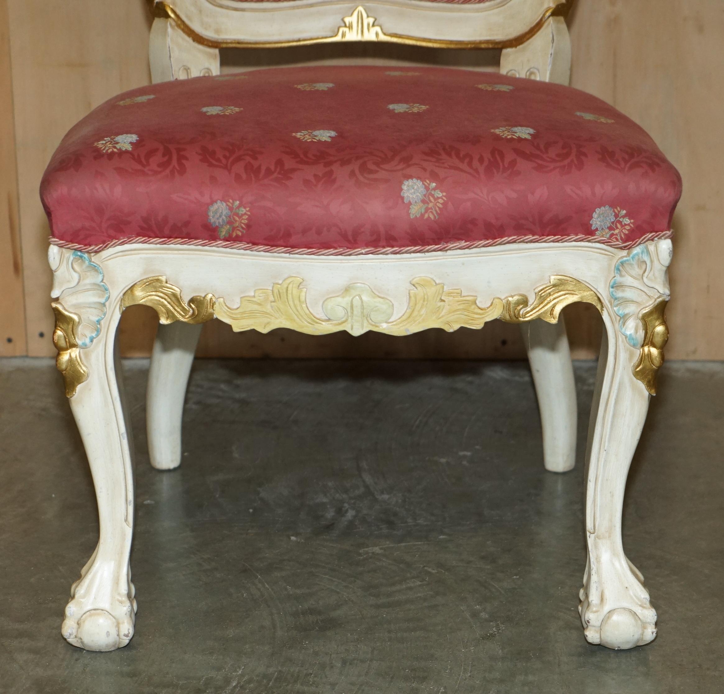 HAND CARVED & PAINTED ViNTAGE FRENCH EMPIRE STYLE EAGLE SOFA AND ARMCHAIR SUITE For Sale 2