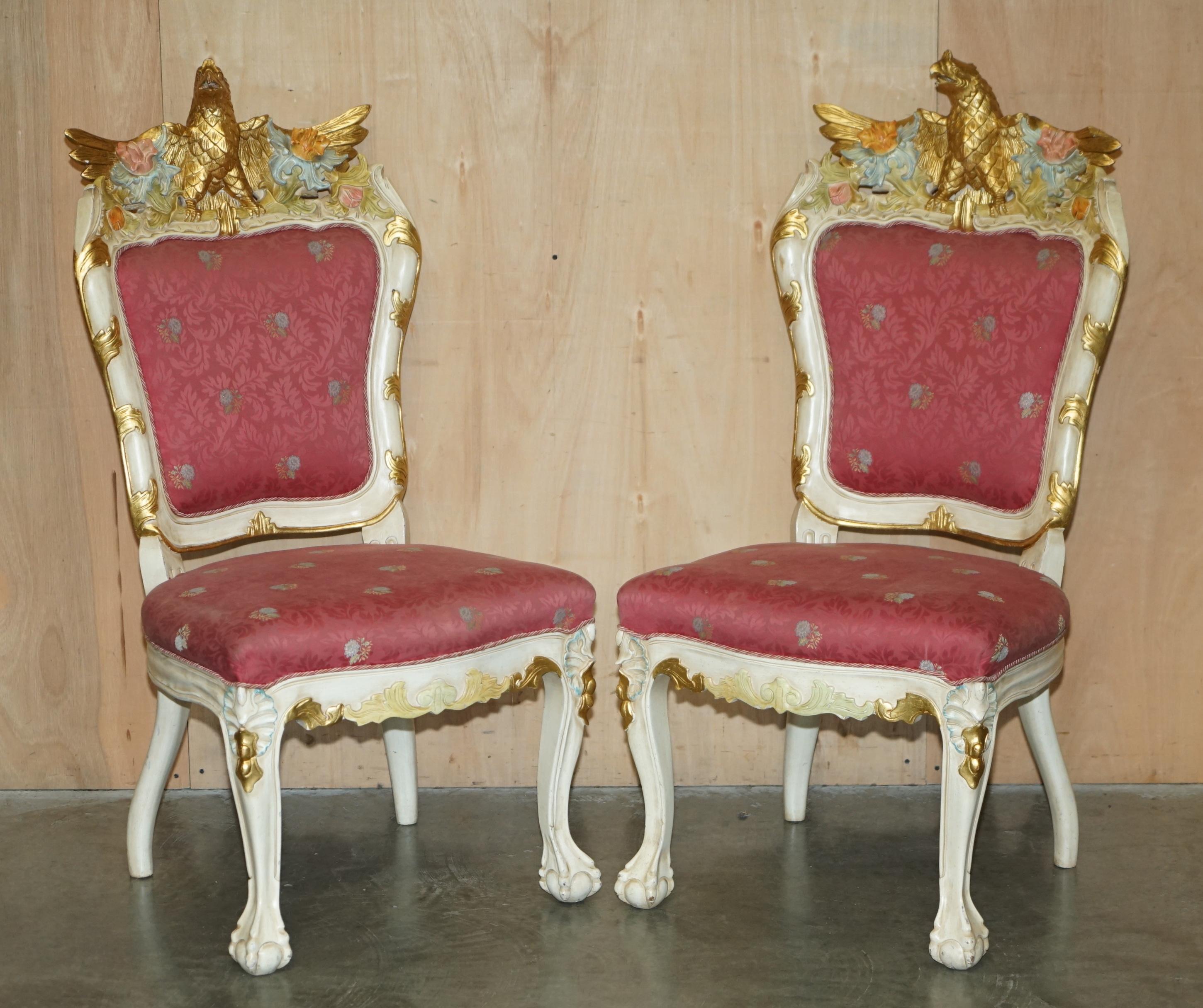 Royal House Antiques

Royal House Antiques is delighted to offer for this lovely vintage circa 50 year old suite of French Empire style carved seating depicting large Eagles 

Please note the delivery fee listed is just a guide, it covers within the
