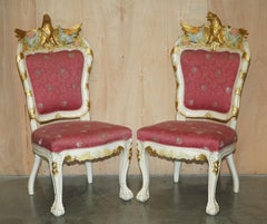 HANDGESCHNITZELT & BEMALT VANTAGE FRANZÖSISCHES EMPIRE STYLE EAGLE SOFA AND ARMCHAIR SUITE