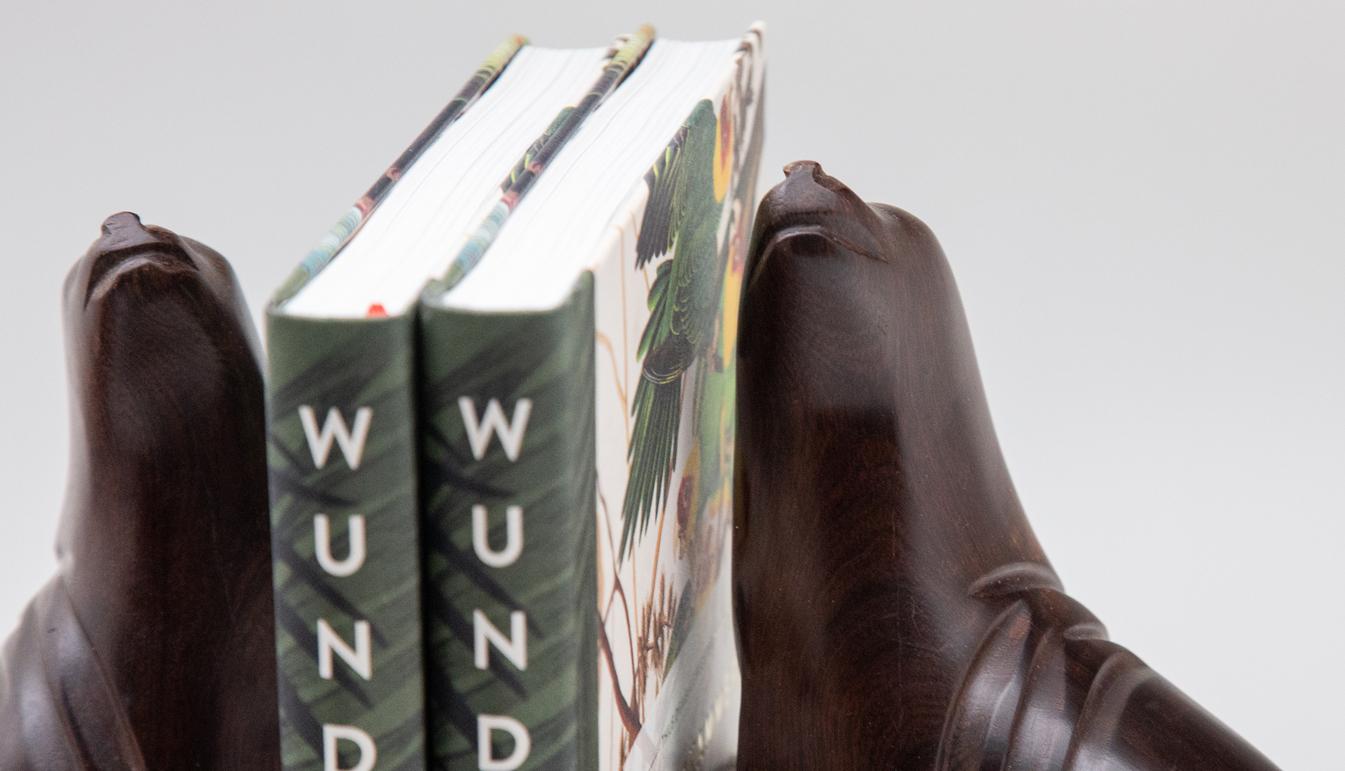 Hand-Carved Pair of Ironwood Sea Lion Bookends In Good Condition In New York, NY