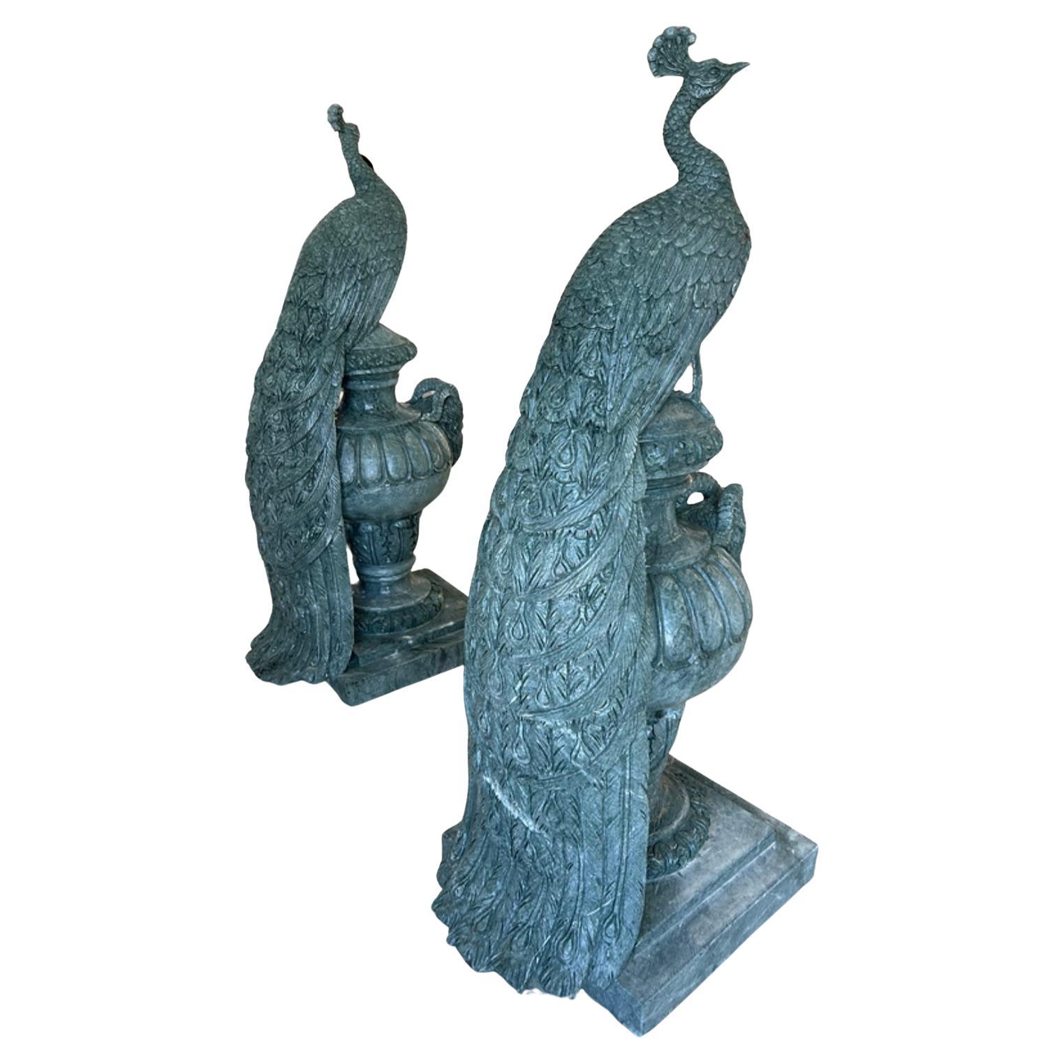 Statue di pavone intagliate a mano In condizioni Nuovo in vendita a Southall, GB