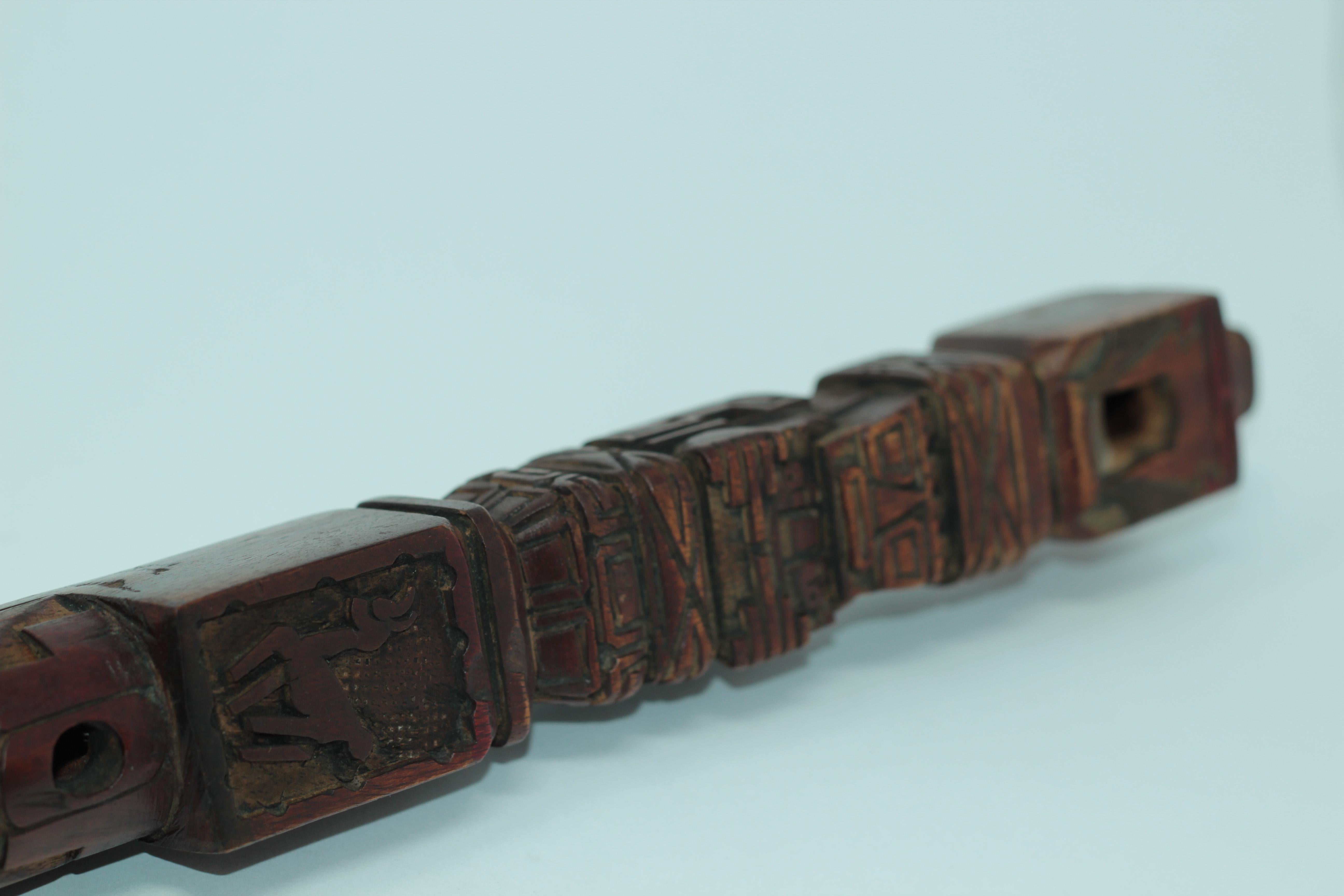 Hand Carved Peruvian Inca Tarka Flute 4