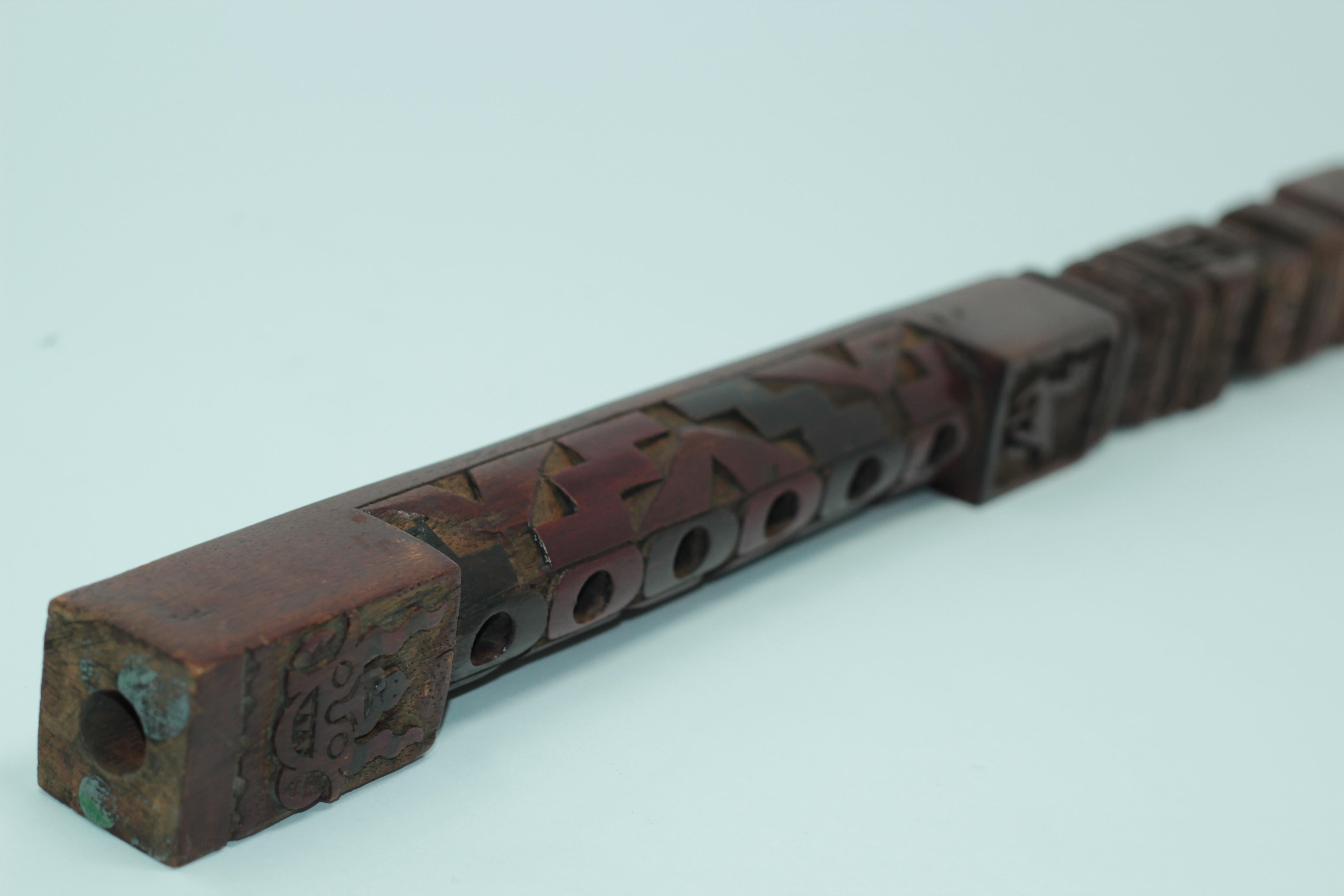 Hand Carved Peruvian Inca Tarka Flute 5