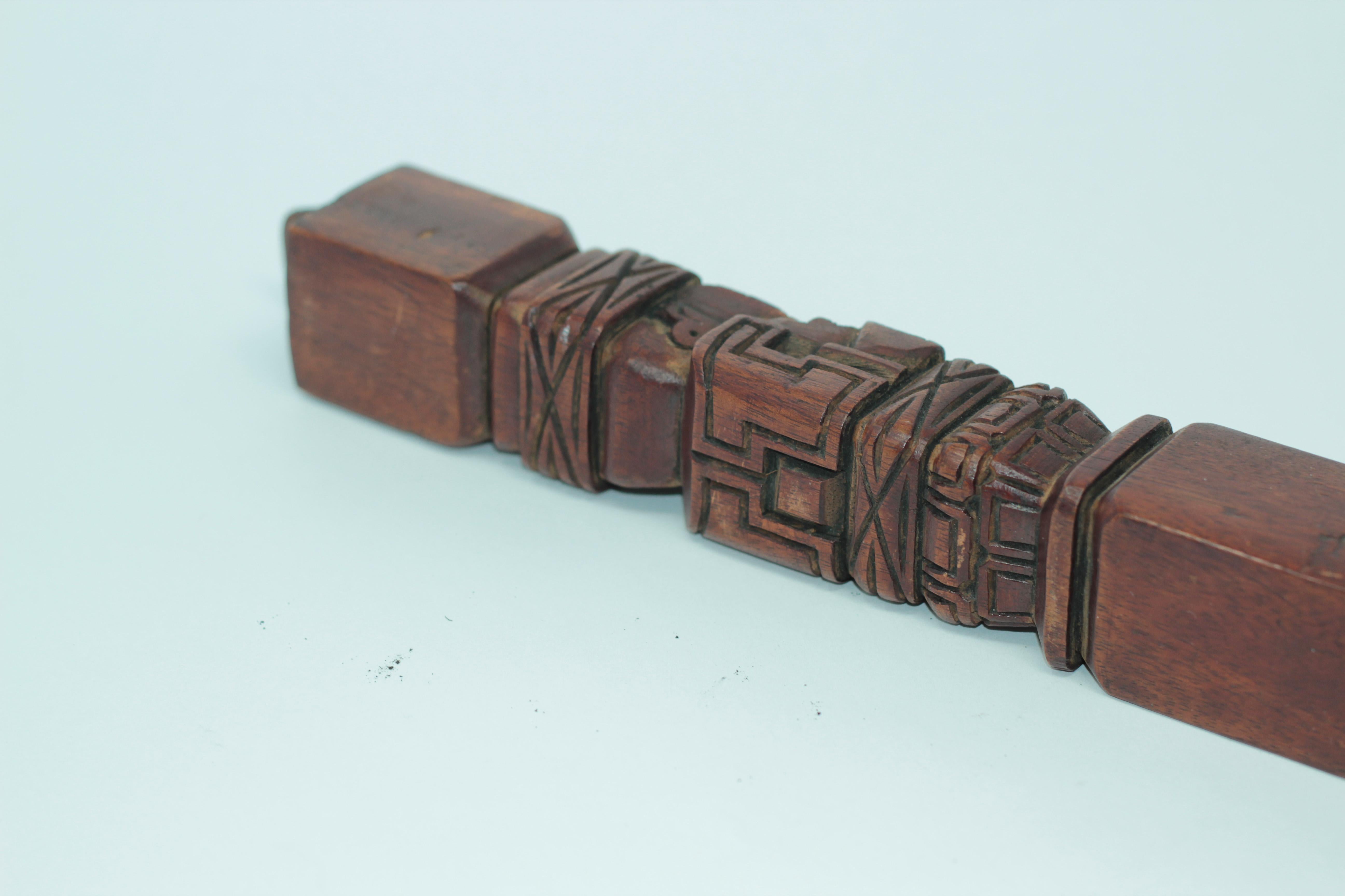 20th Century Hand Carved Peruvian Inca Tarka Flute