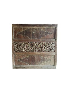 Hand-Carved, Polychromed Panel with from Madura Island, Java, Indonesia, c. 1900