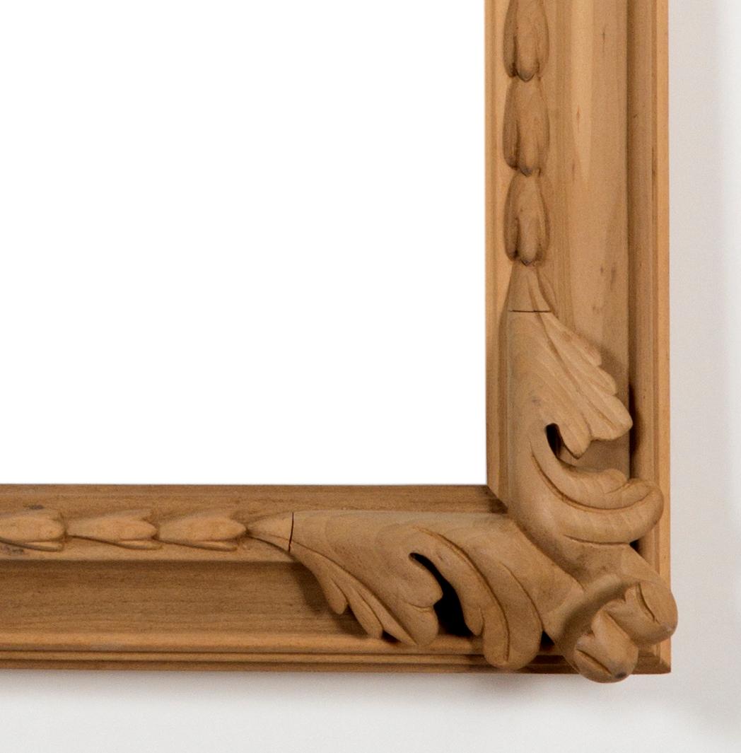Renaissance Hand Carved Poplar Frame with Large Acanthus Leaf Corners For Sale