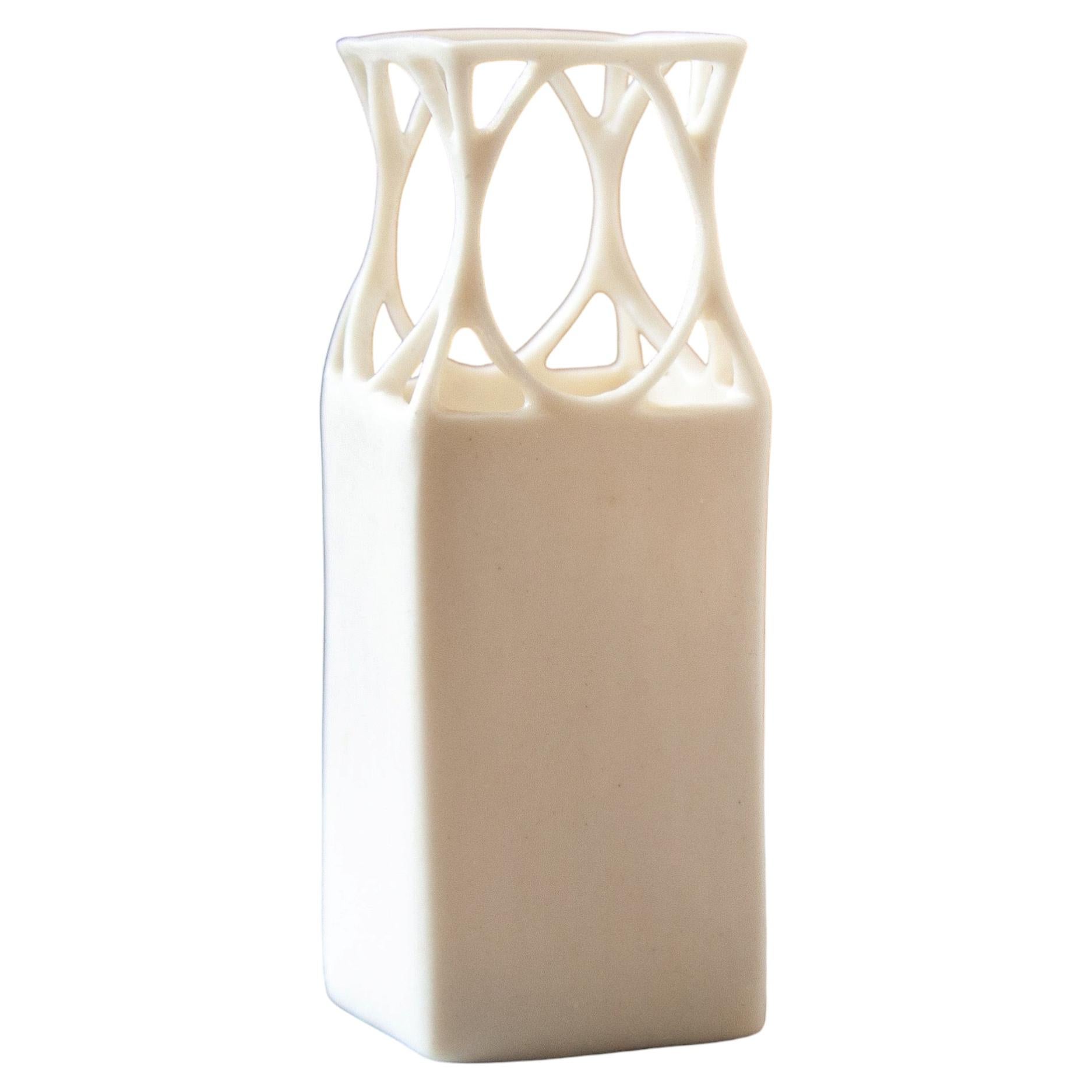 Hand-Carved Porcelain Bud Vase No. 2 - Oval Lattice