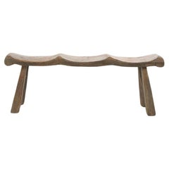 Hand Carved Primitive Indonesian Bench
