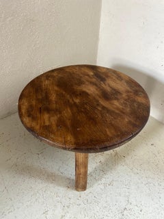 Hand Carved Primitive Low Table from Mexico, circa 1970s