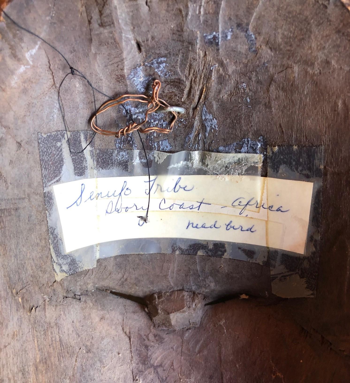 20th Century Hand Carved Primitive Senufo Kpelie Tribal Mask from the Ivory Coast