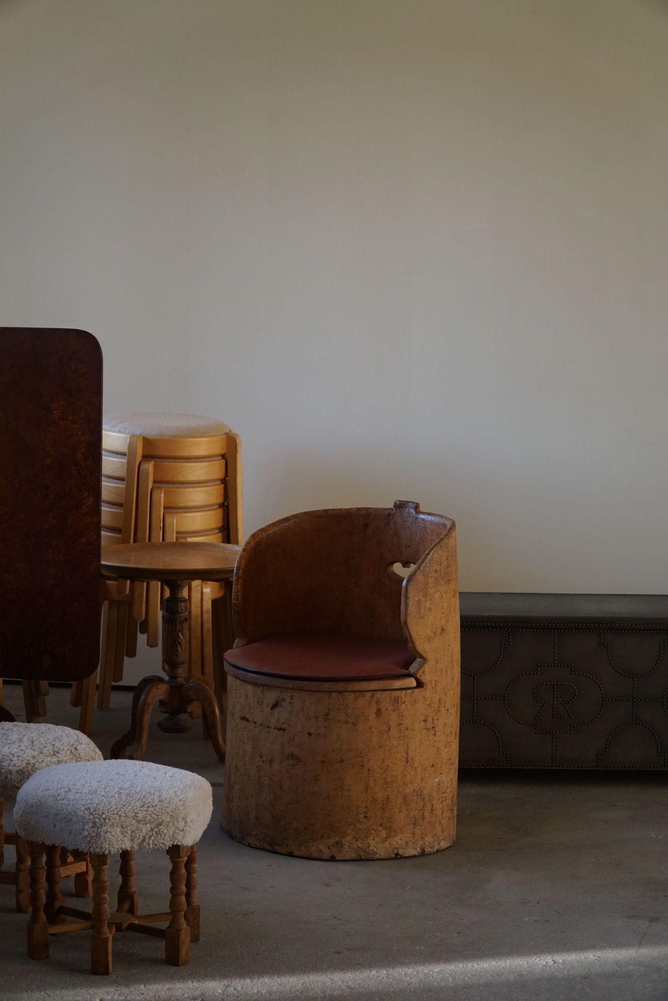 Sedia rustica intagliata a mano in betulla, moderna svedese, Wabi Sabi, anni '20 in vendita 10
