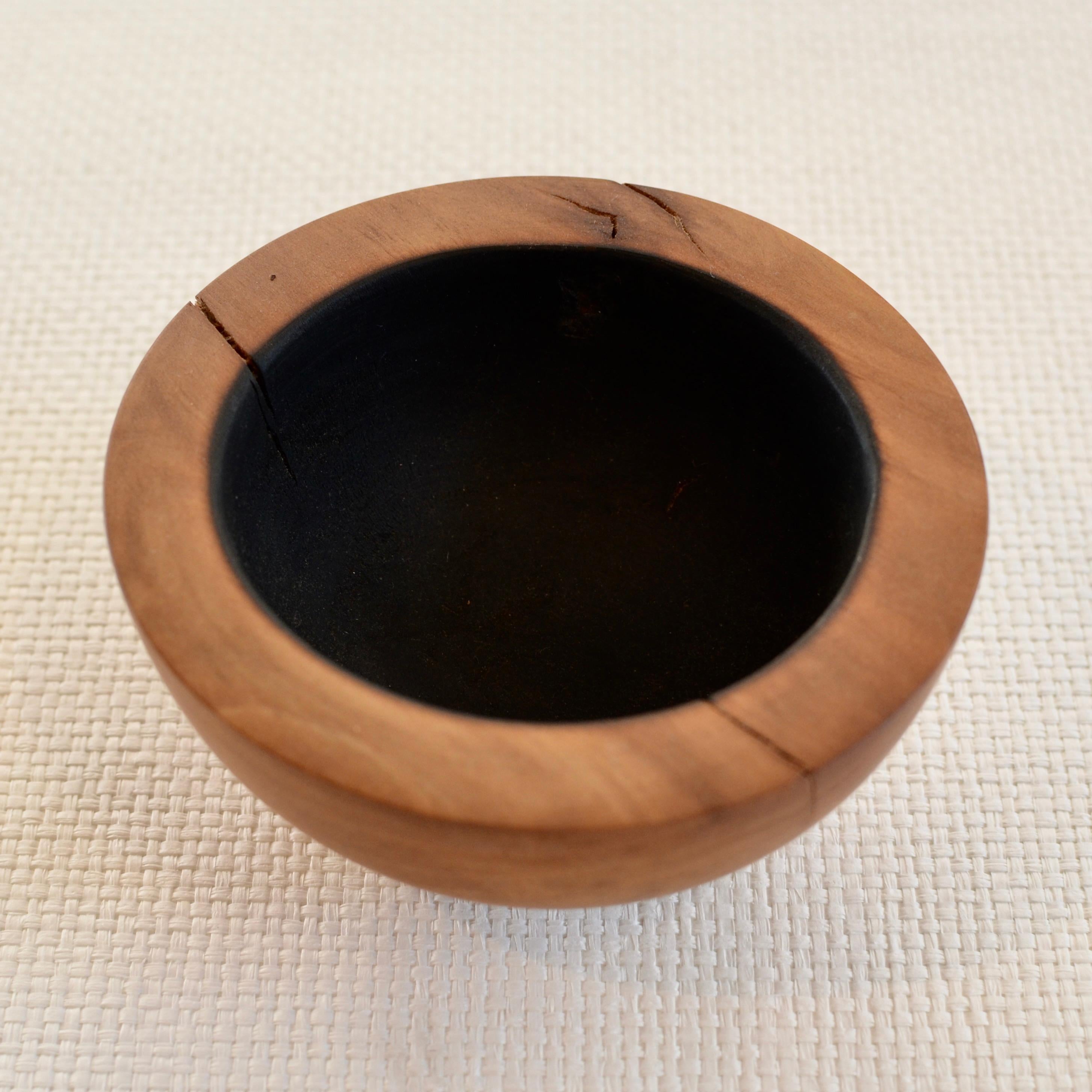 Hand-carved red oak bowl with sugi ban interior. Created using wood only from fallen Oak trees. One of a kind.
