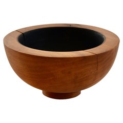Hand-Carved Red Oak Bowl with Sugi Ban Interior