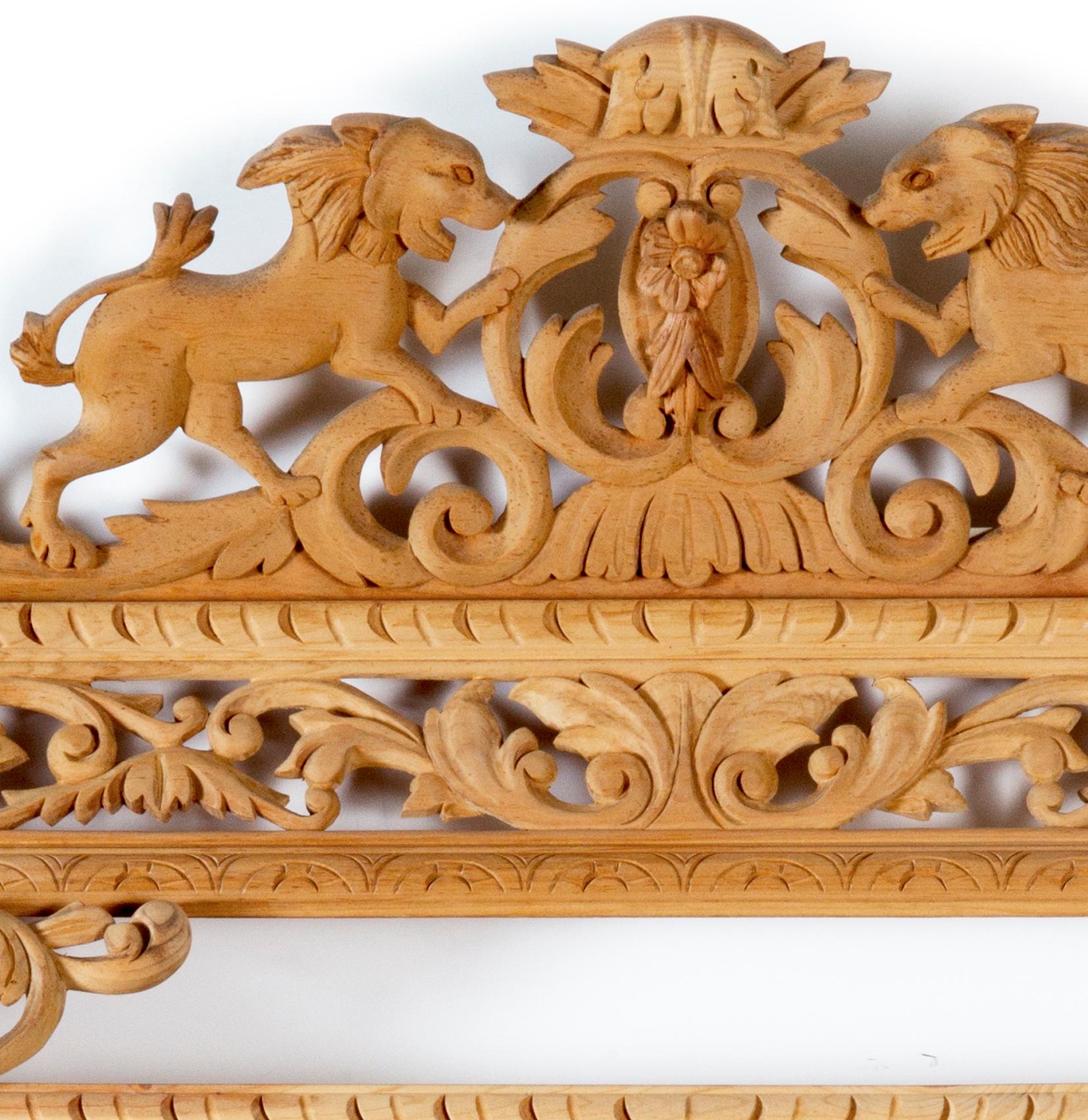 18th Century and Earlier Hand-Carved Regency Pine Frame For Sale