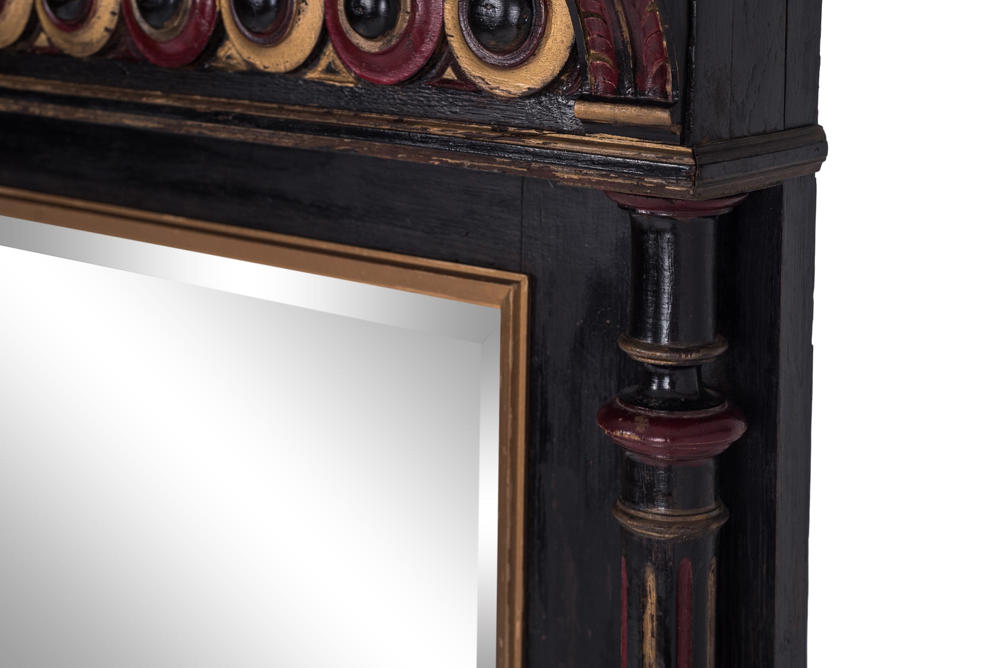 Hand-Carved Regency Style Overmantel Mirror 1