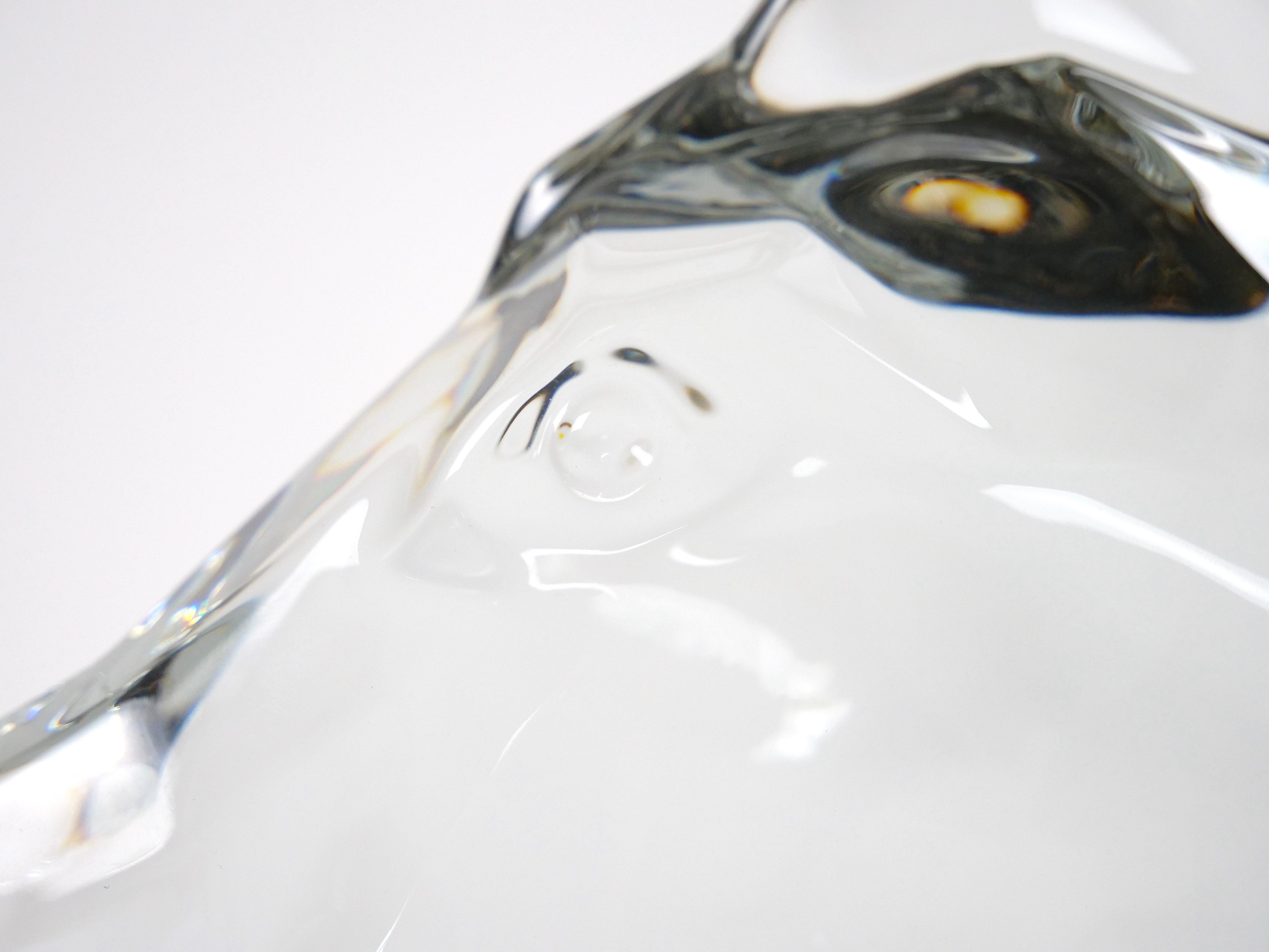 Hand-Carved Rock Crystal Equo Case  Horse Head / Marble Base Sculpture For Sale 3