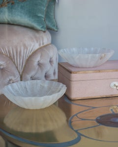 Hand Carved Rock Crystal Clear White Quartz Lotus Bowl