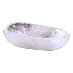 Bol décoratif en cristal de roche et quartz sculpté à la main Vide-Poche