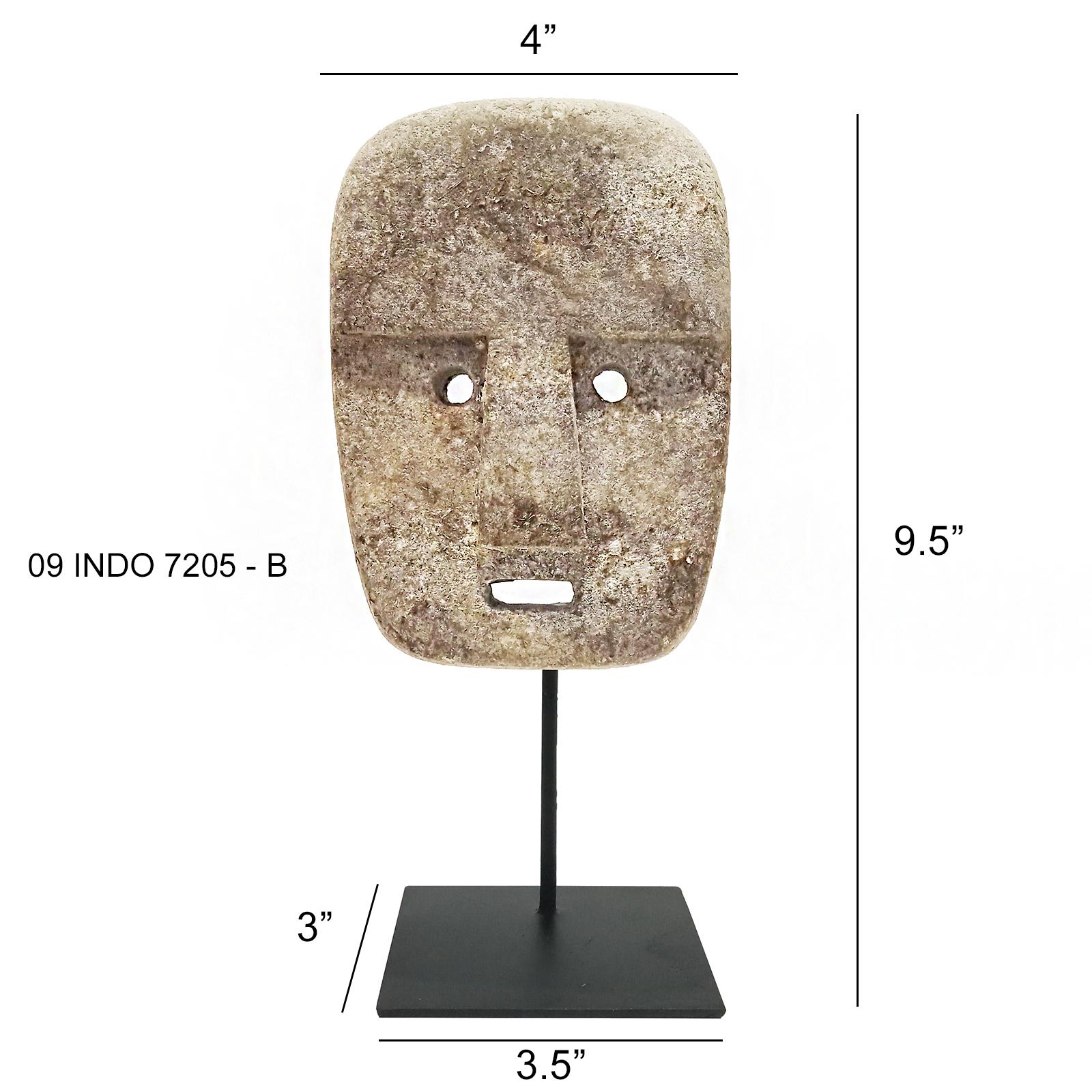 Stone Hand-Carved Rock Face Sculptures from Indonesia