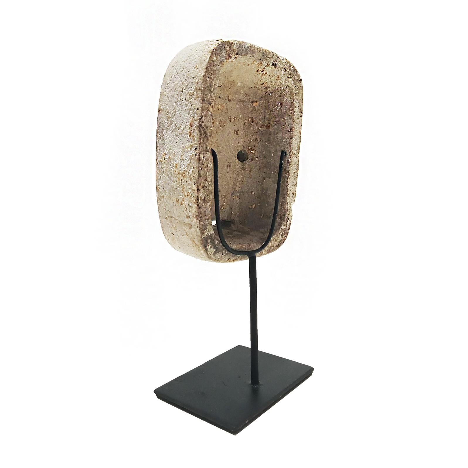 Hand-Carved Rock Face Sculptures from Indonesia In Good Condition In New York, NY