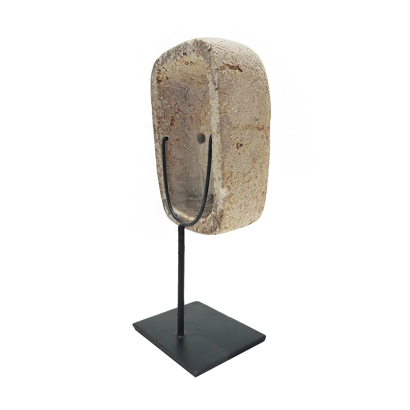 Late 20th Century Hand-Carved Rock Face Sculptures from Indonesia