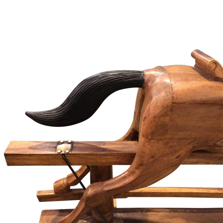Hand Carved Rocking Horse For Sale at 1stDibs