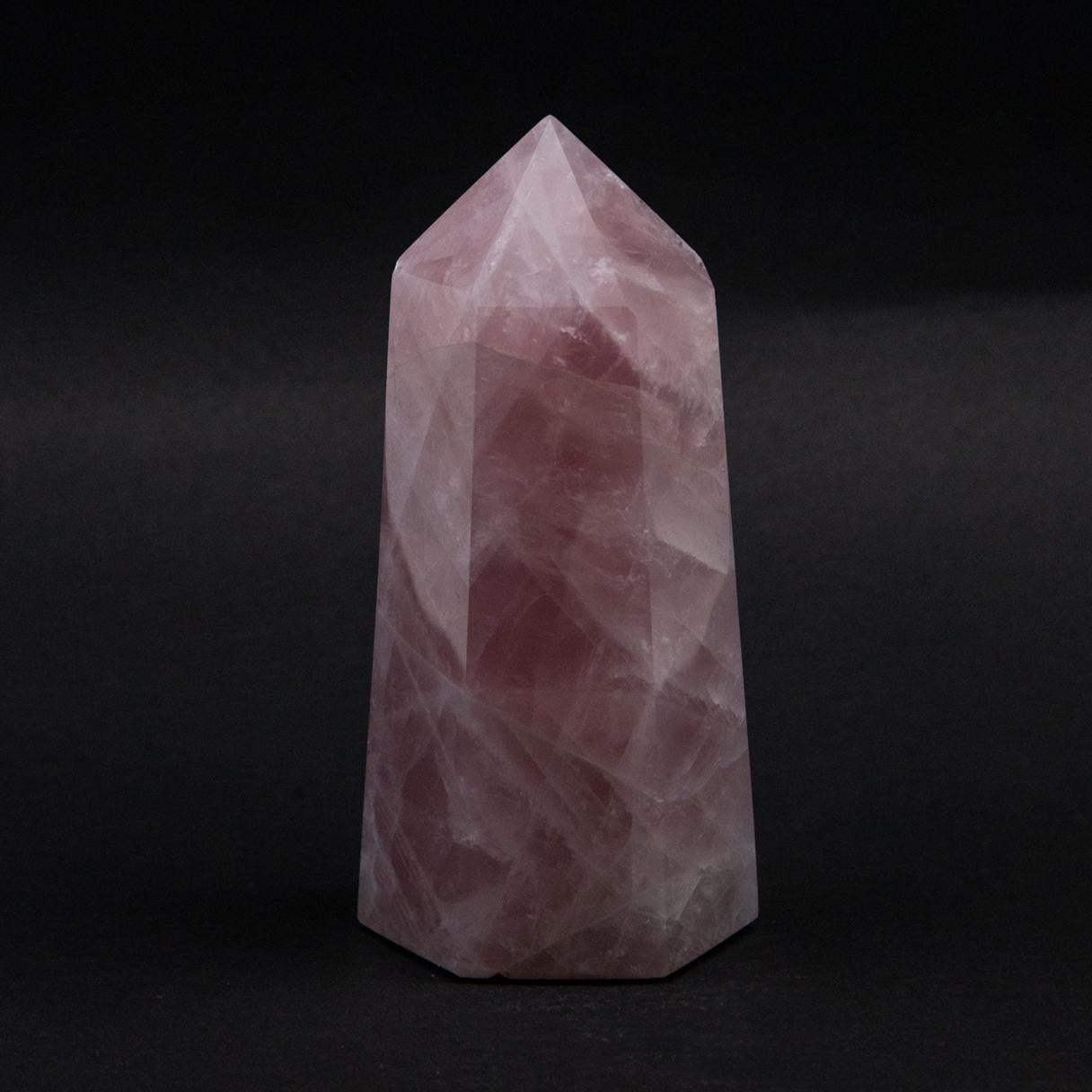 Hand Carved Rose Quartz Point In New Condition In New York, NY