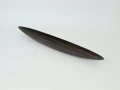 Hand carved Rosewood canoe shape dish