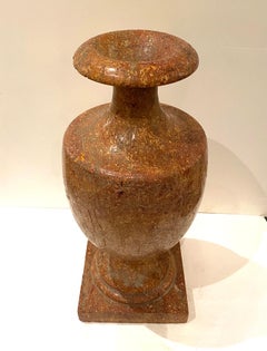 Hand Carved Rouge Marble Urn