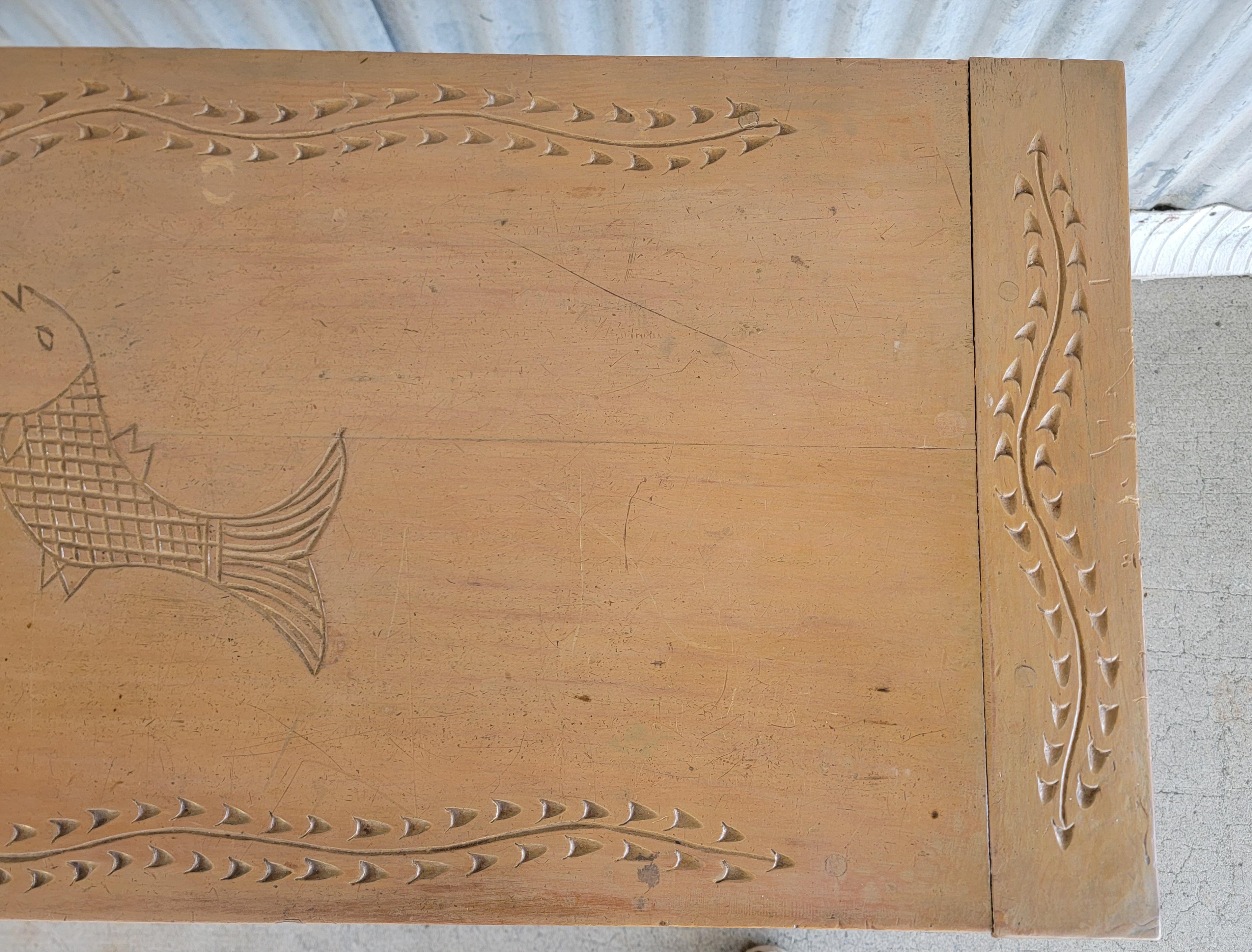 Hand Carved Rustic Rancho Console Table 1940's For Sale 5