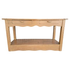 Hand Carved Rustic Rancho Console Table 1940's
