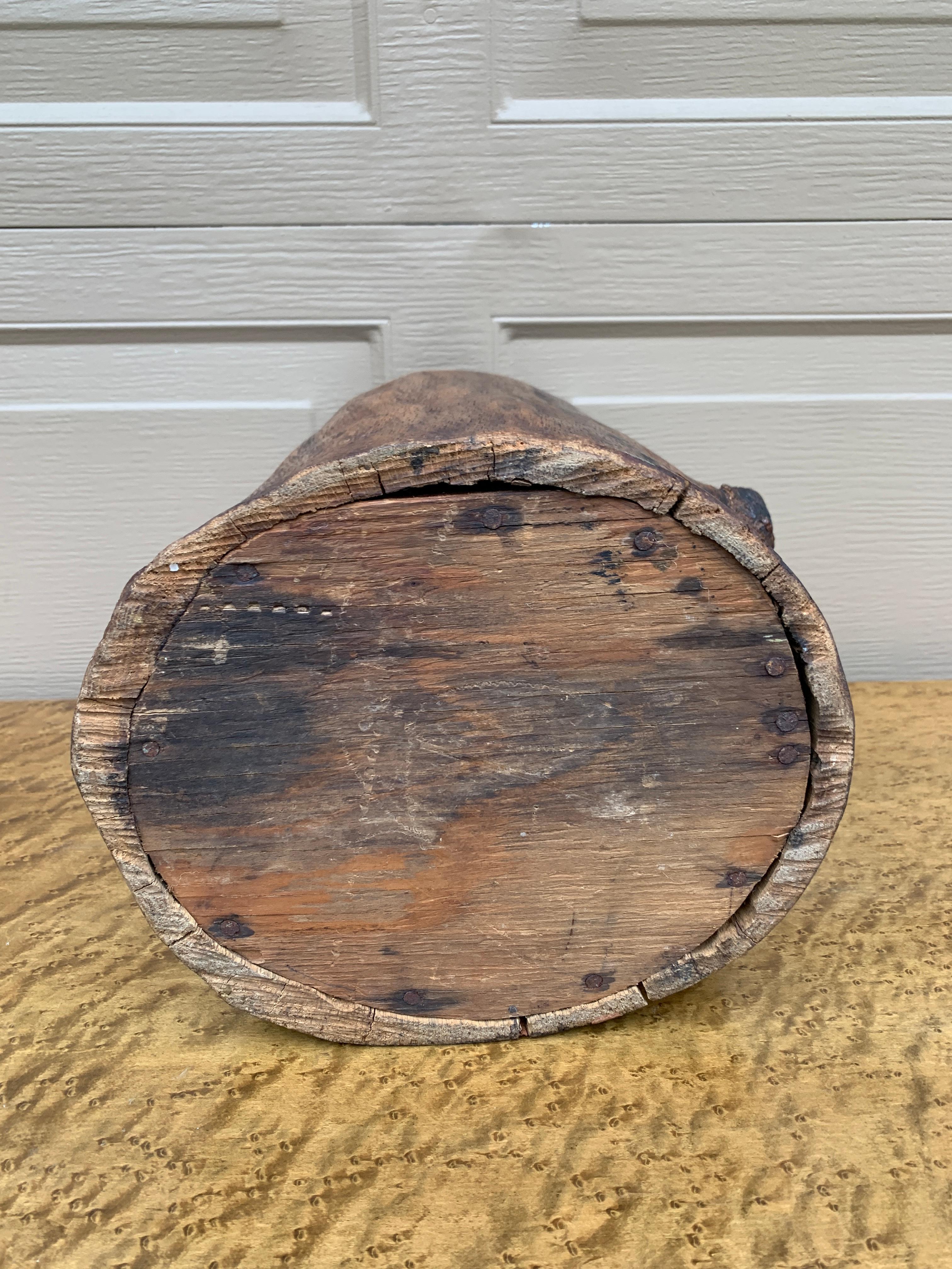 Jardinière Rustique Trompe l'Oeil Faux Bois Sculptée à la Main en vente 6