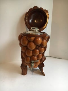 Hand-Carved Samovar with Grapevine Detailing