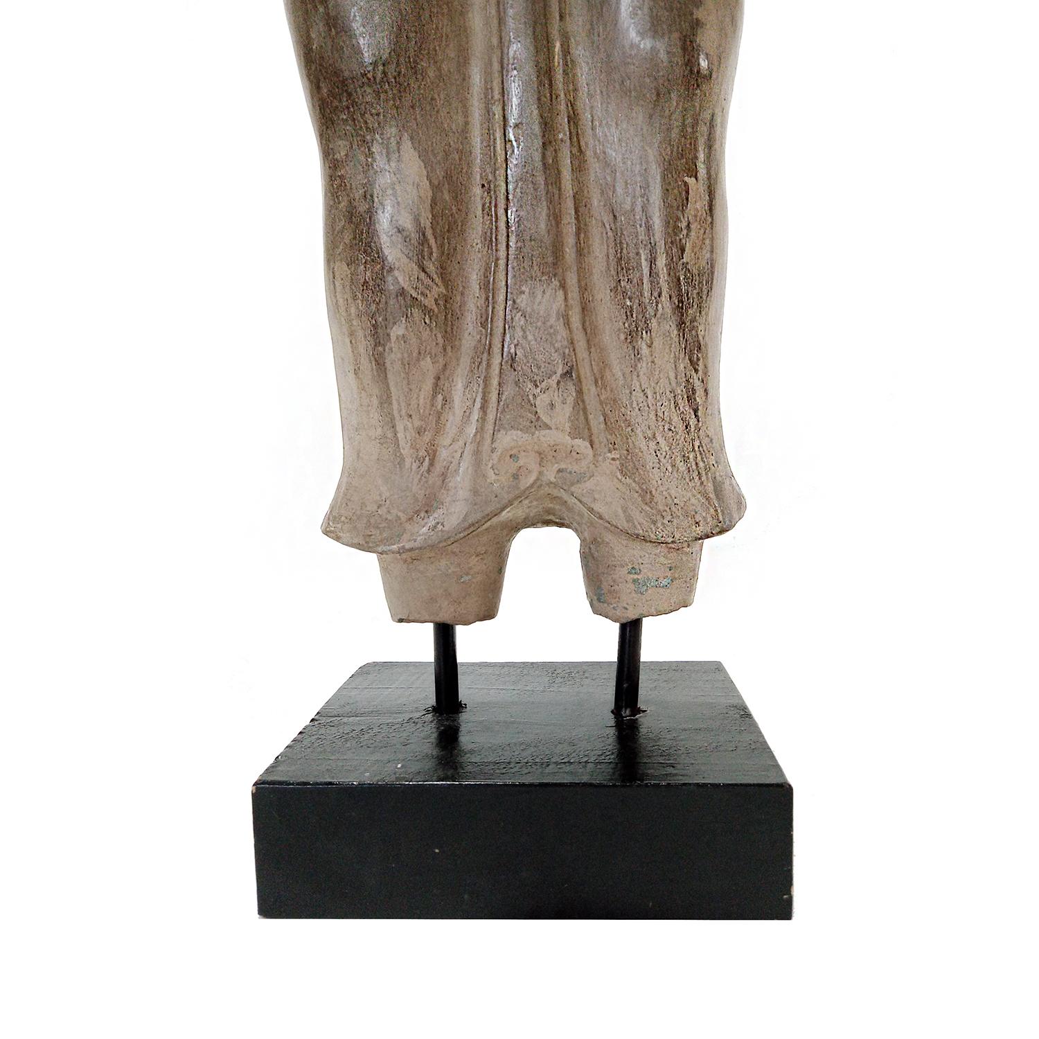 Hand-Carved Sandstone Tabletop Sculpture from Thailand 1