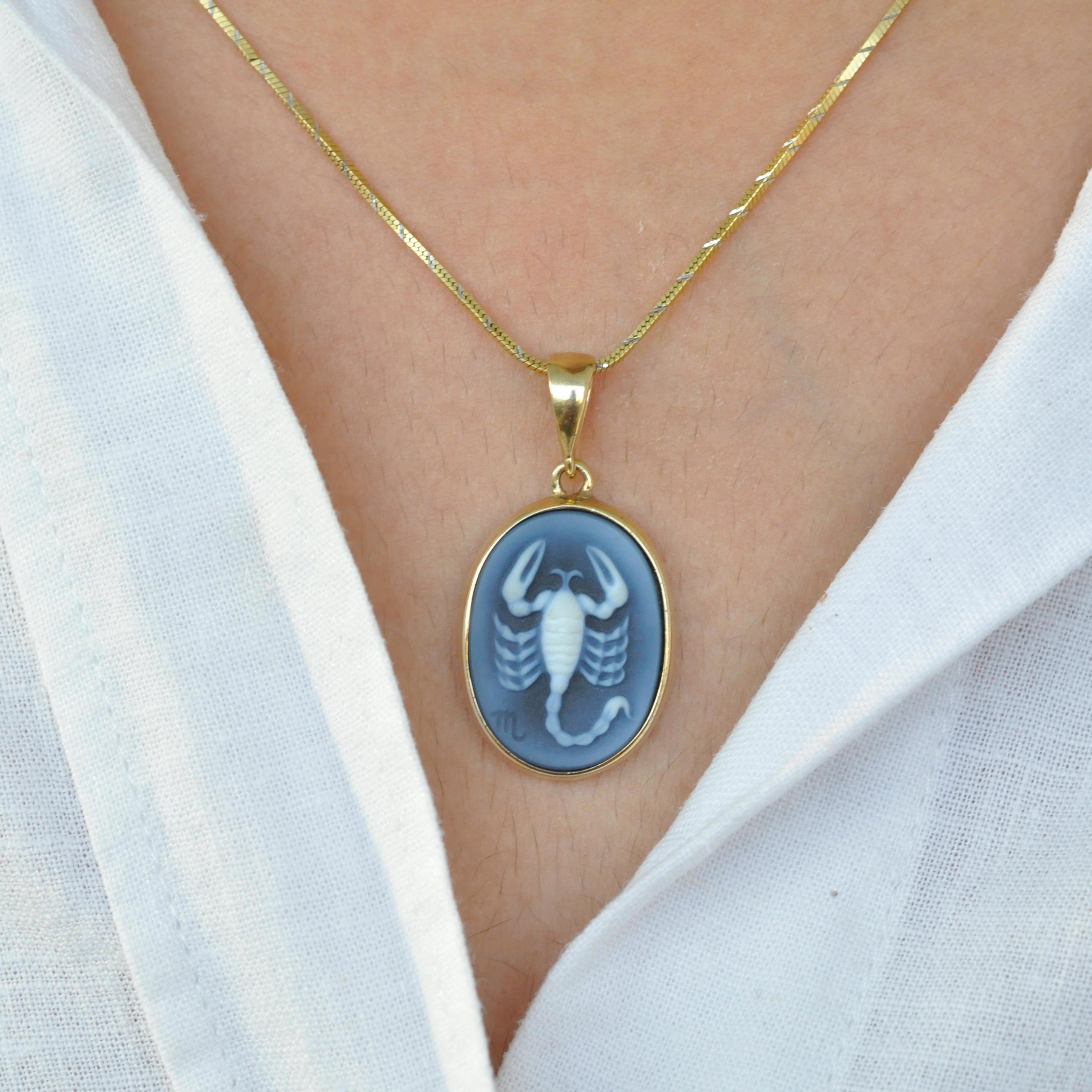 scorpio pendant silver