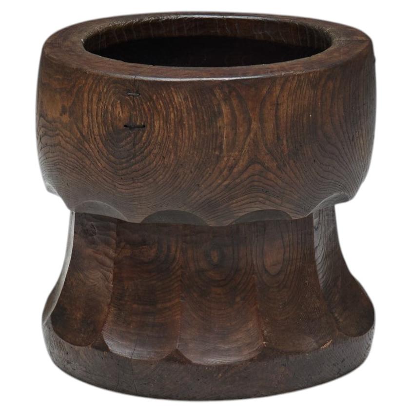 Hand-Carved Sculptural Usu Mortar, Japan, Early 20th Century For Sale