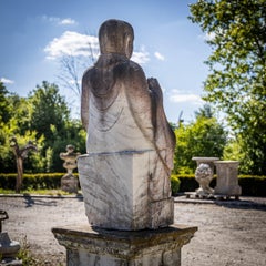 Hand-Carved Sculpture of a Buddhist Monk, 21st Century