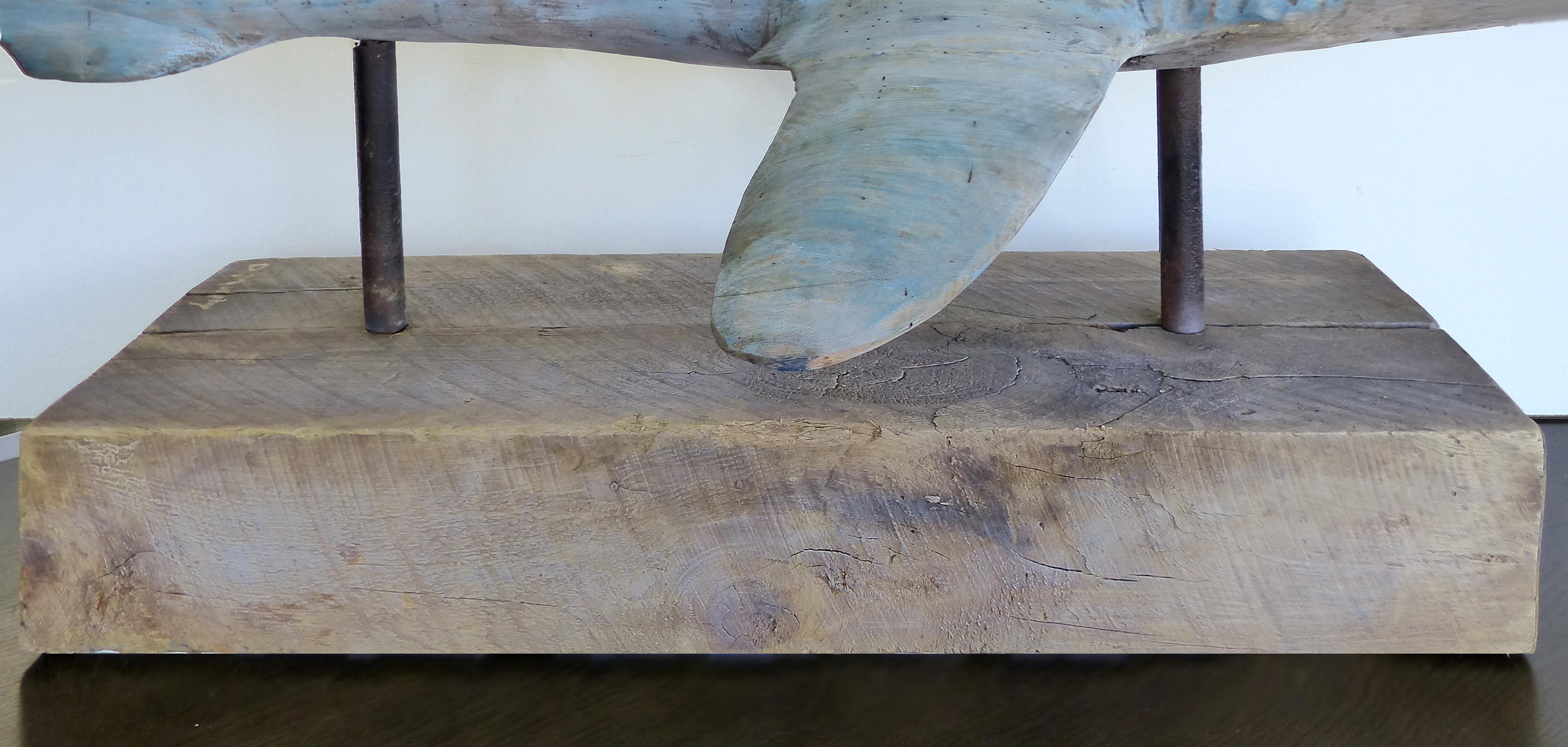 Copper Davis Murphy Hand Carved Sculpture of a Hammerhead Shark, 2018