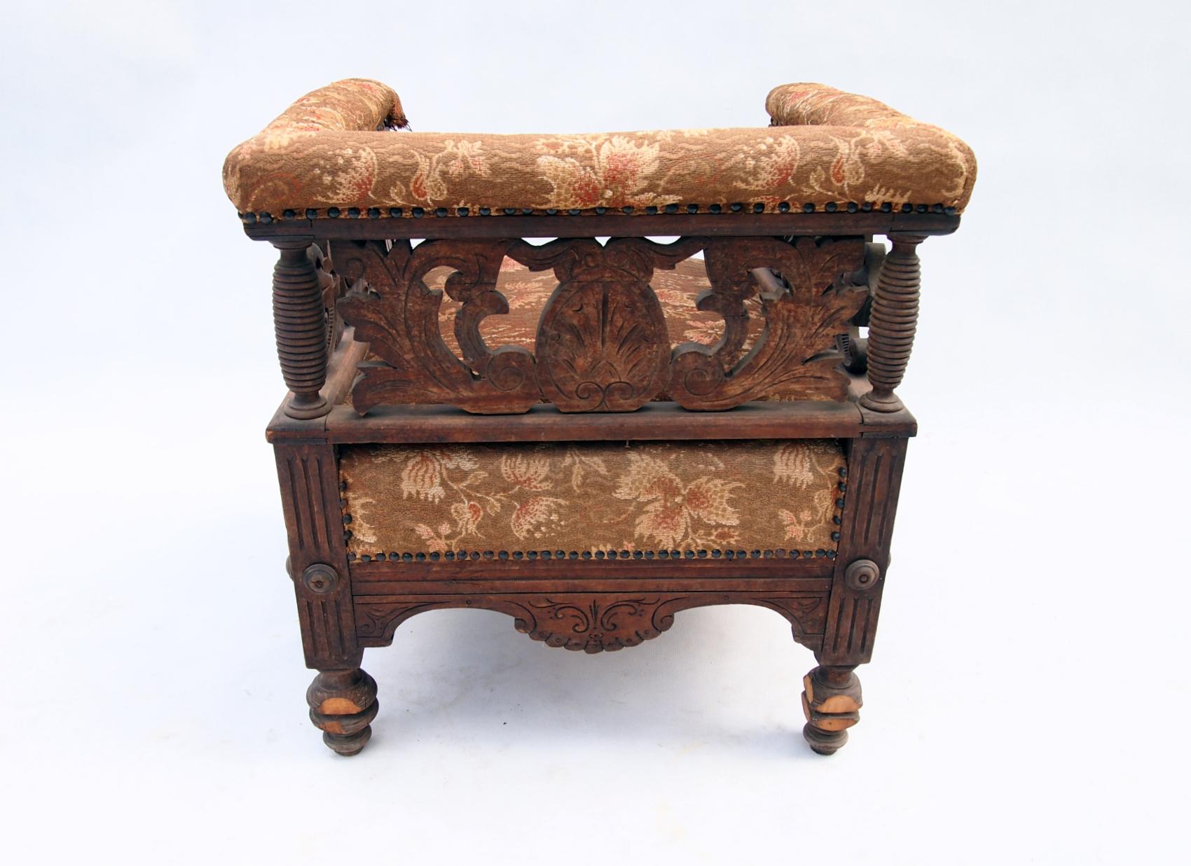 19th Century Hand Carved Seating Set, 1800s