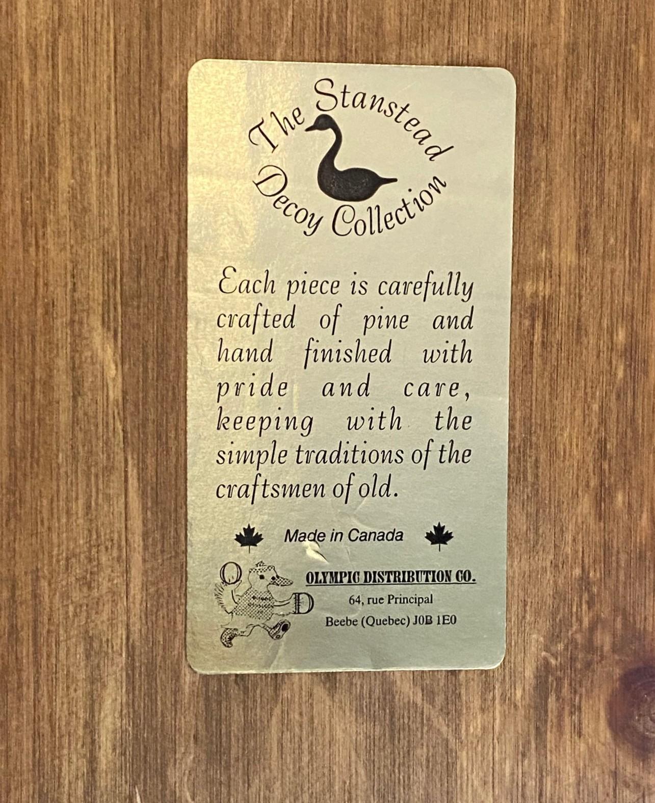 Scultura di cigno in legno canadese vintage di grandi dimensioni intagliata a mano e firmata in vendita 8