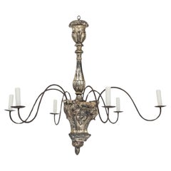 Hand-Carved Silver-Gilt Chandelier