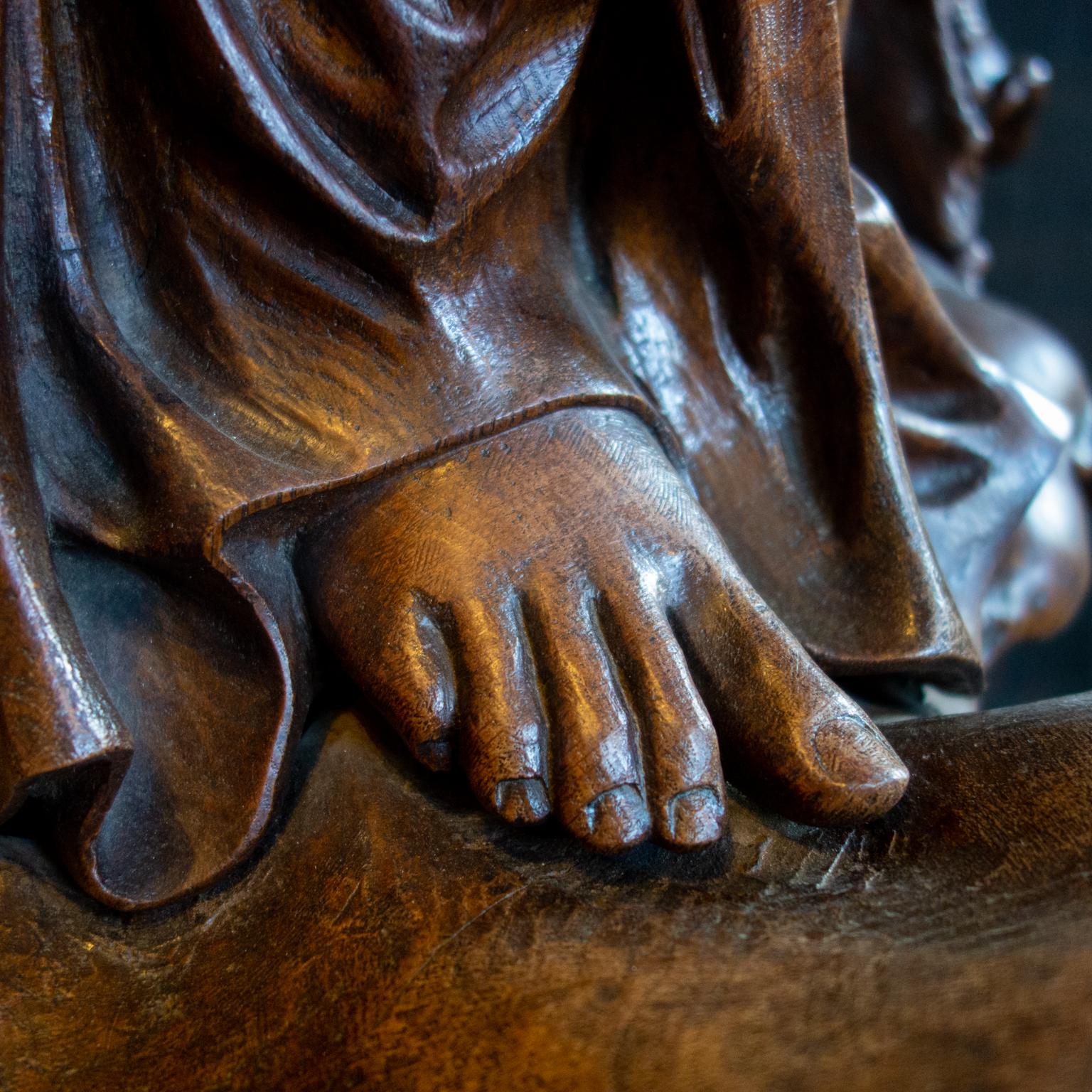Hand Carved Skippers Pulpit Statue, 1850 Normandy 8