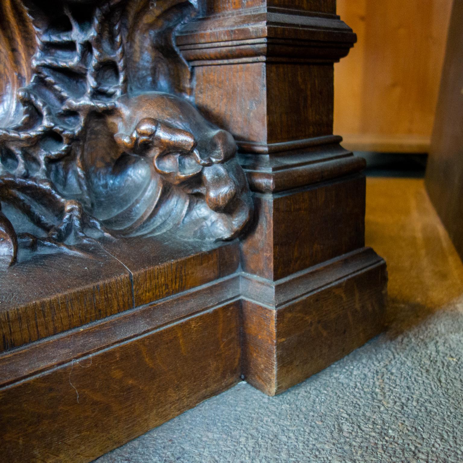 Hand-Carved Hand Carved Skippers Pulpit Statue, 1850 Normandy