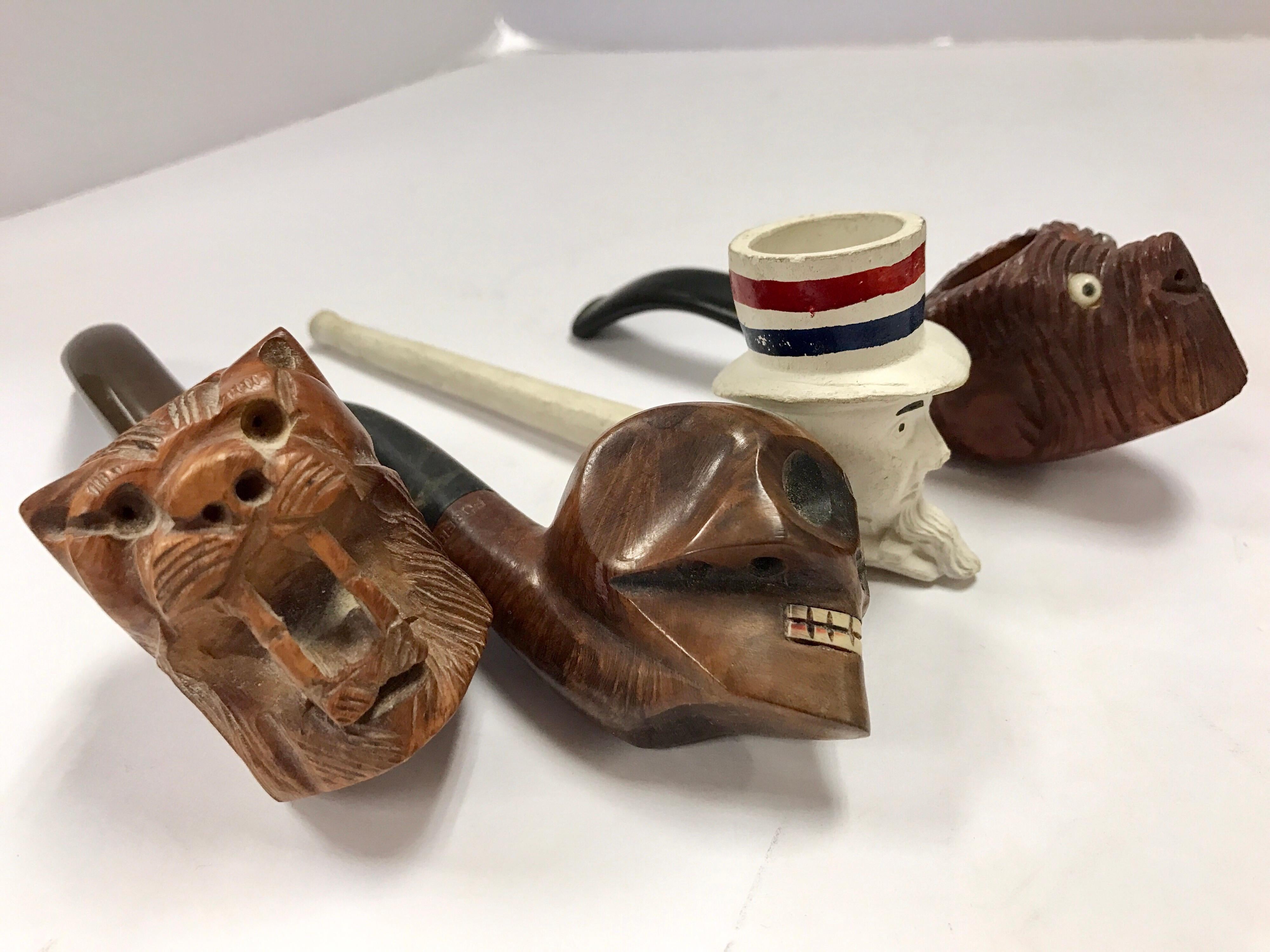 hand carved tobacco pipes