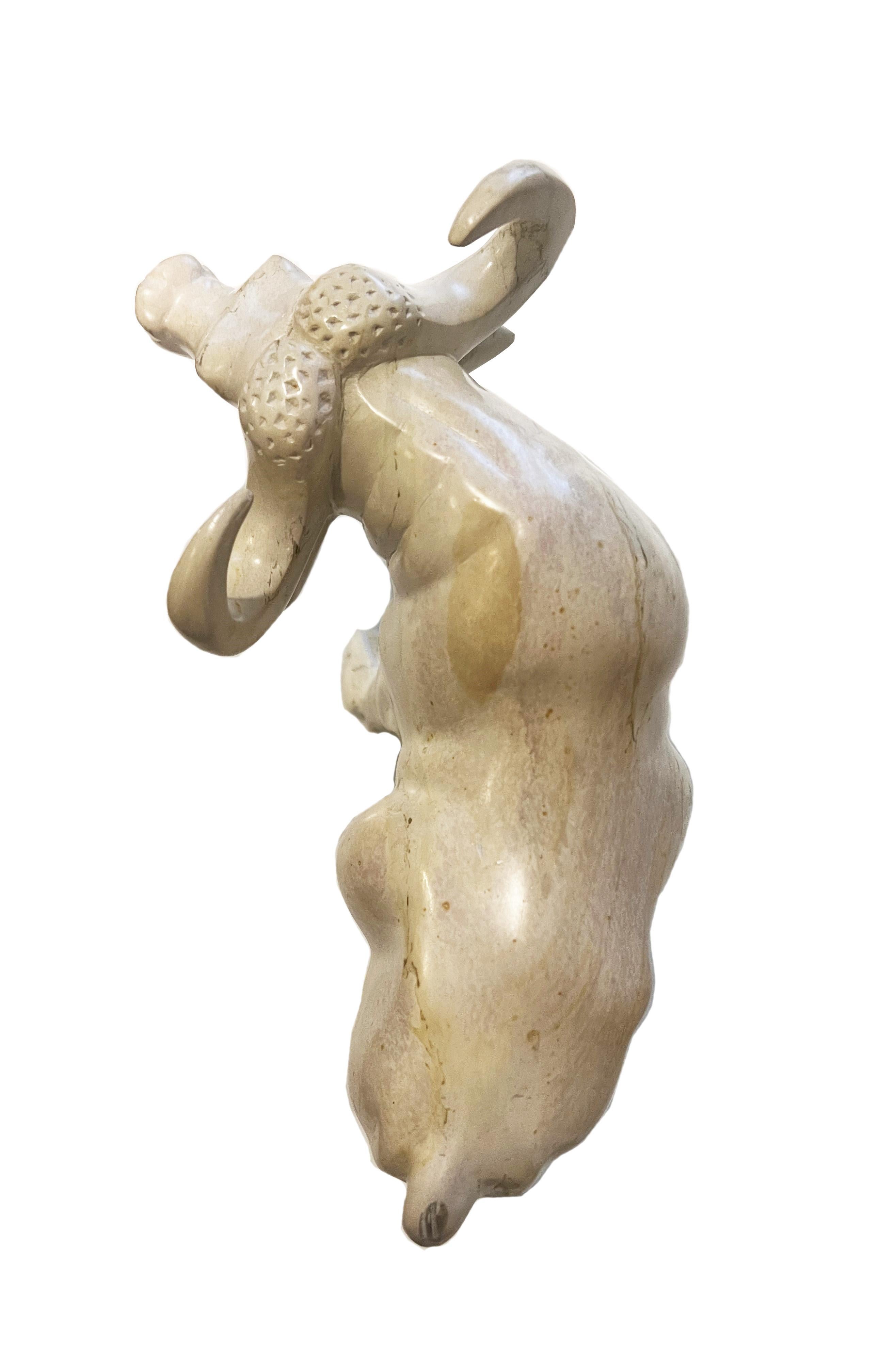 20th Century Hand Carved Soapstone Cattle For Sale