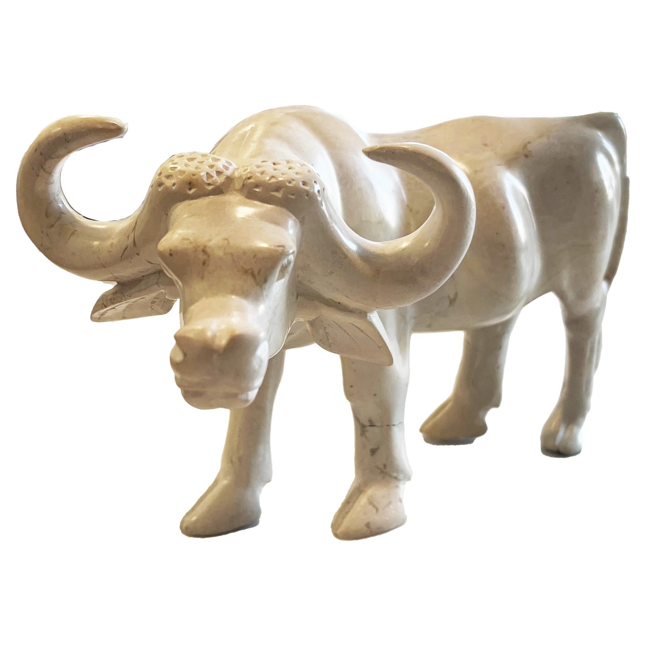 Hand Carved Soapstone Cattle For Sale