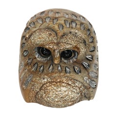 Hand Carved Soapstone Owl by Glenn Heath, Dated 1988